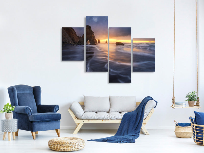 modern-4-piece-canvas-print-raging-tide