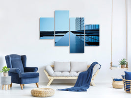 modern-4-piece-canvas-print-reflections-of-a-facade