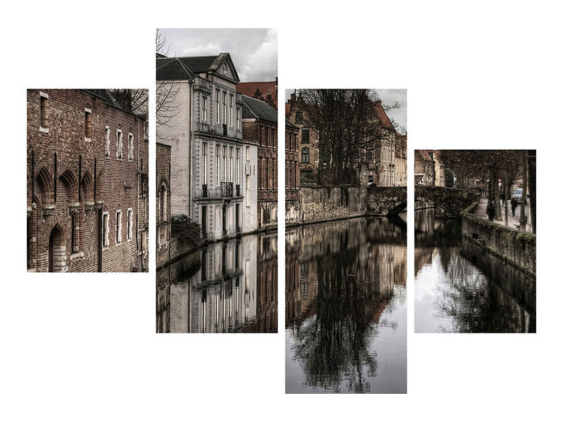 modern-4-piece-canvas-print-reflections-of-the-past