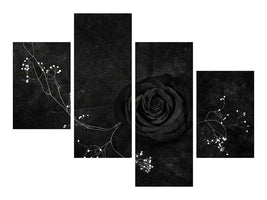 modern-4-piece-canvas-print-rose-noire