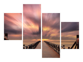 modern-4-piece-canvas-print-spectacular-sunset-on-the-bridge