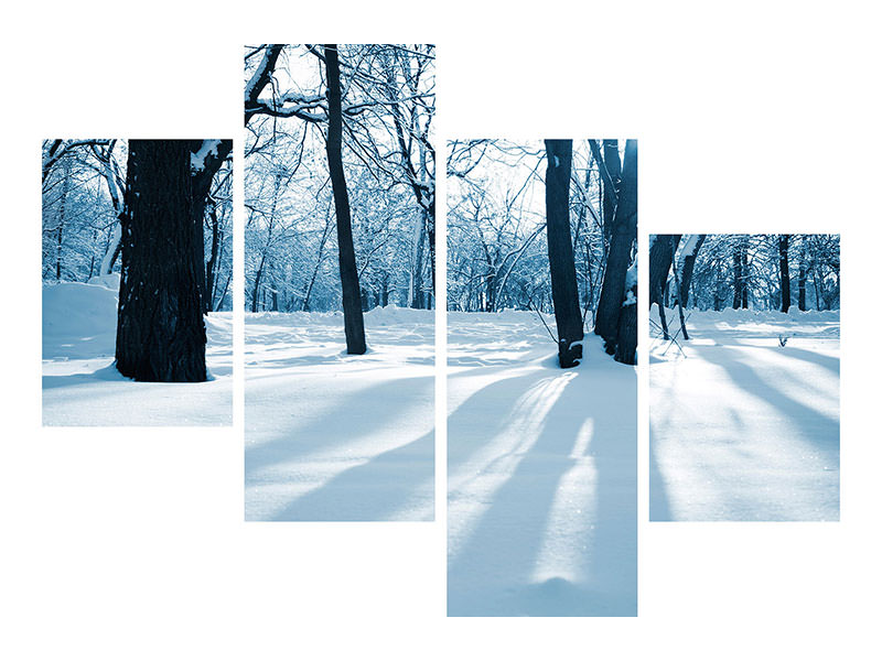 modern-4-piece-canvas-print-the-forest-without-tracks-in-the-snow