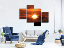 modern-4-piece-canvas-print-the-sunset-on-the-horizon