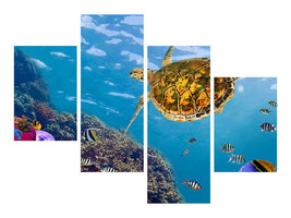 modern-4-piece-canvas-print-the-turtle