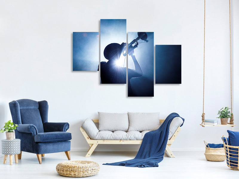 modern-4-piece-canvas-print-trumpet-player