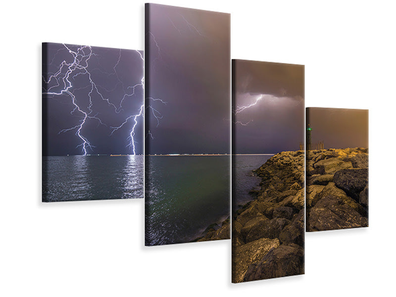 modern-4-piece-canvas-print-when-lightning-strikes