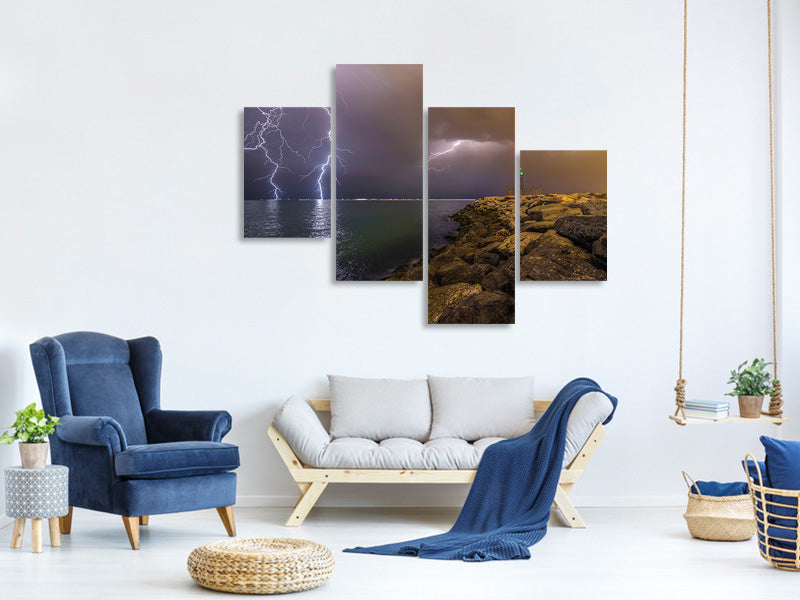 modern-4-piece-canvas-print-when-lightning-strikes