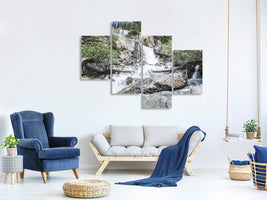 modern-4-piece-canvas-print-wild-waterfall-in-the-forest