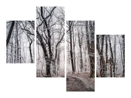 modern-4-piece-canvas-print-wintry-forest