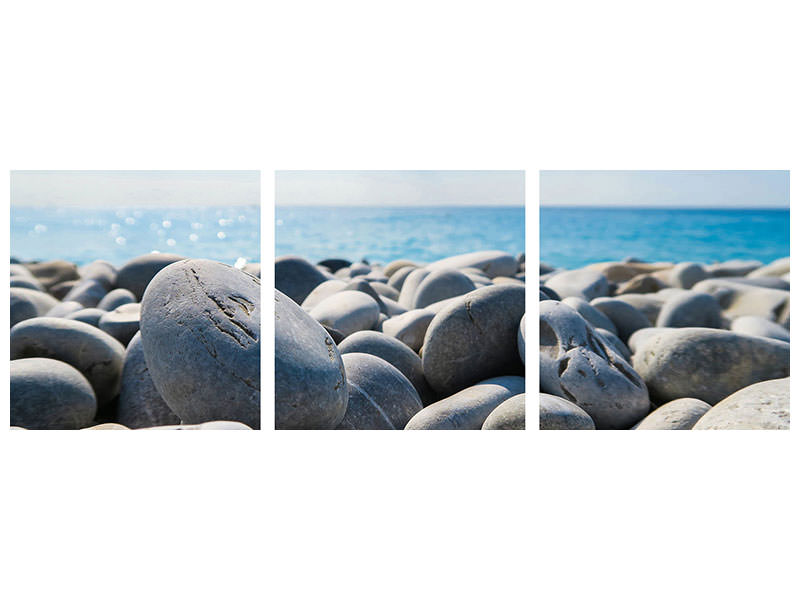 panoramic-3-piece-canvas-print-beach-stones