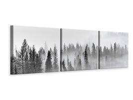 panoramic-3-piece-canvas-print-foggy-forest