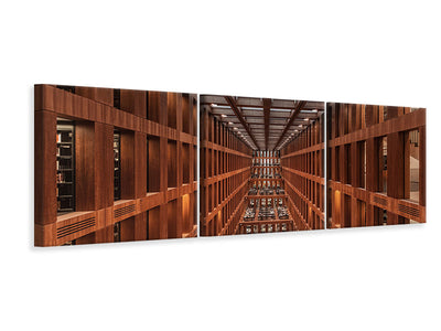 panoramic-3-piece-canvas-print-library-in-berlin