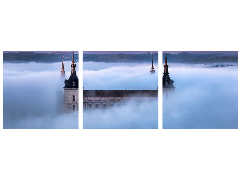 panoramic-3-piece-canvas-print-toledo-city-foggy-sunset